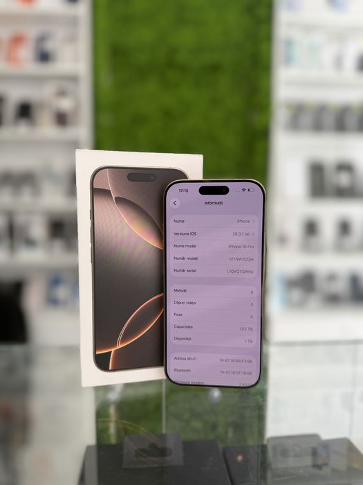 iPhone 16 Pro 1Tb Desert/Baterie88%/Garantie  12 luni @atsgsm.ro