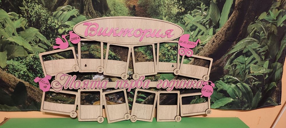 Поставка за 12бр снимки от първата годинка на бебче.