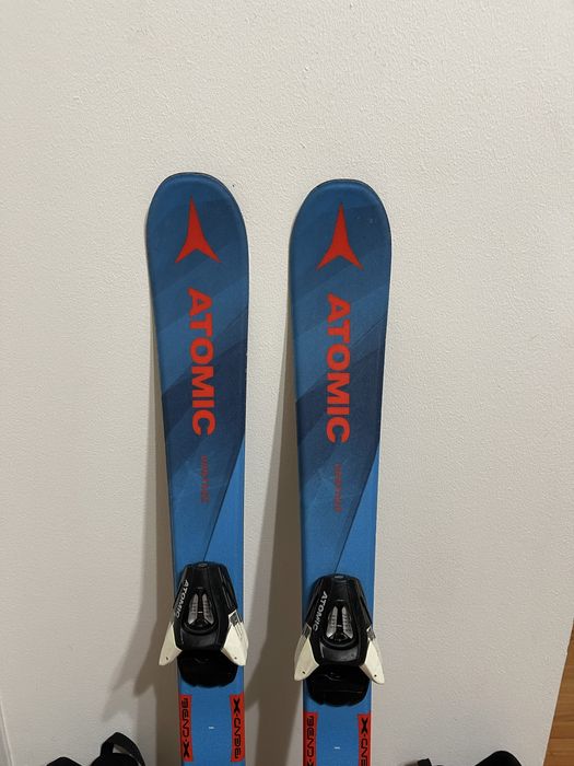 Schiuri copii 90 cm atomic cu clapari set skiuri