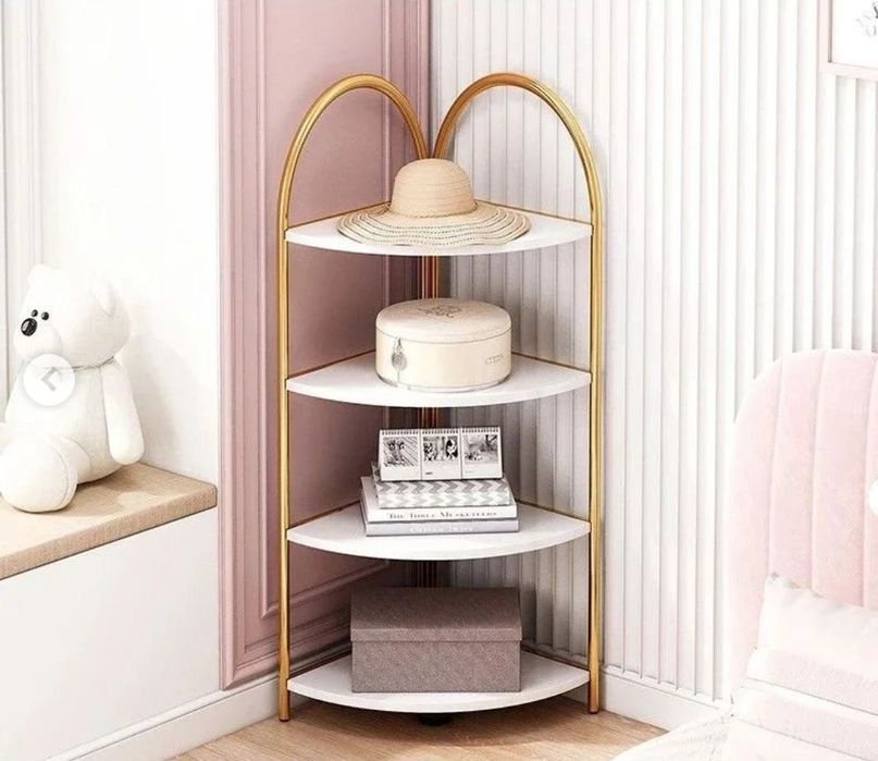 Роскошная угловая полка этажерка для интерьера