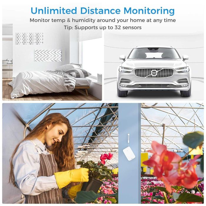 Diivoo интелигентен температурен сензор за дома, Alexa, 3 броя