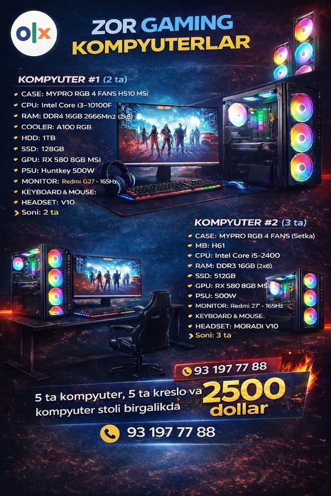 Super tayyor kampiyuterlar jihozlari bilan