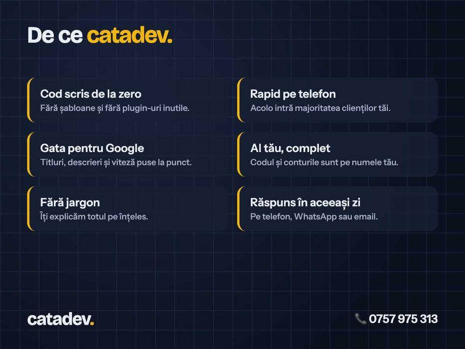 Site-uri de prezentare și magazine online pentru afaceri mici