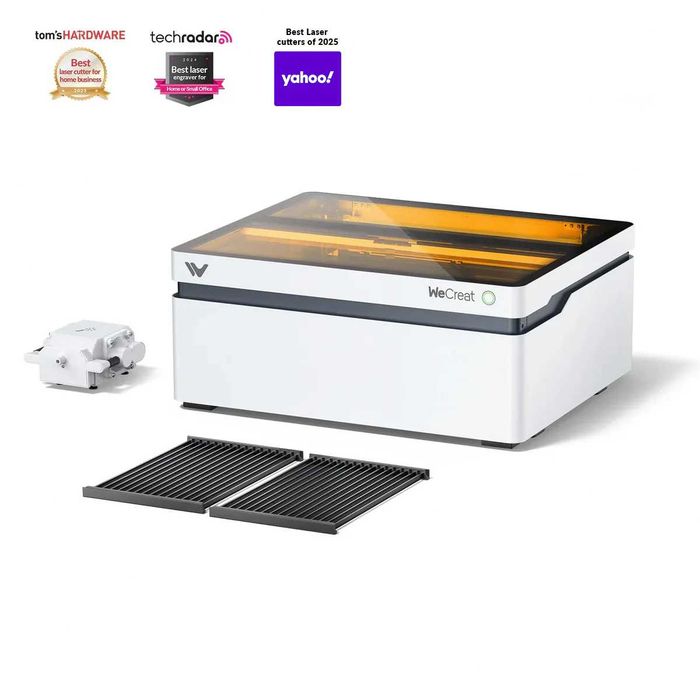 Laser WeCreat Vision 20W - cu Rotary Engraver - Nou, sigilat