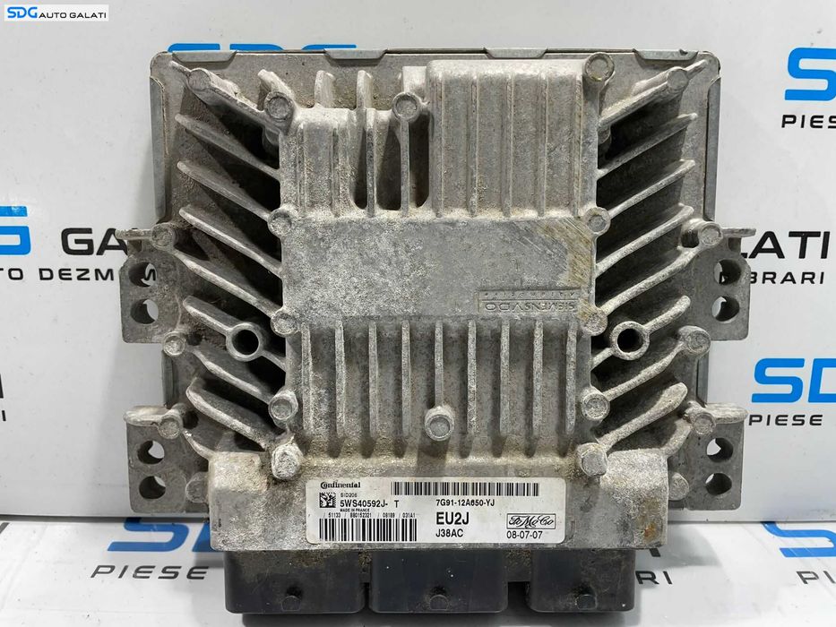 ECU Calculator Motor Continental Ford Mondeo 4 MK4 2007 - 2015 Cod 7G91-12A650-YJ 5WS40592J [L4691]
