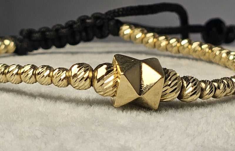 Bratara cu bile din aur 14K, 4.72 grame