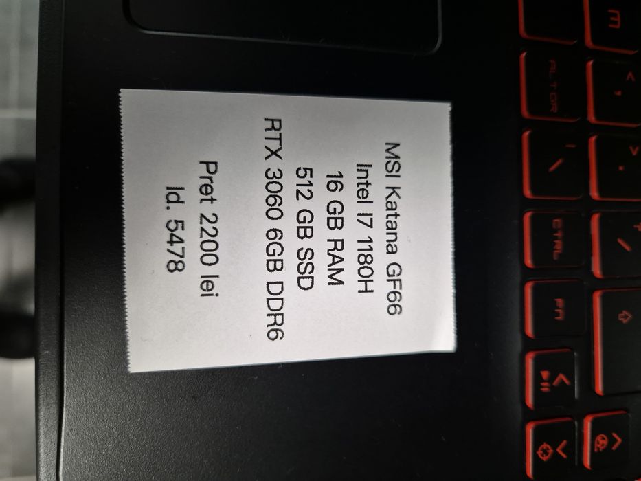 MSI Katana GF66 - GAMING - Garantie
