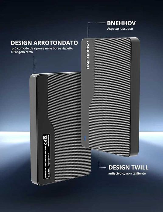 Нов Външен твърд диск BNEHHOV 500GB USB 3.0 Ултра тънък за PC, PS4, TV