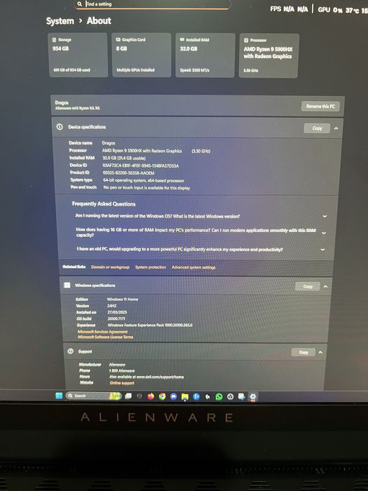 Laptop Dell Alienware M15 R5
