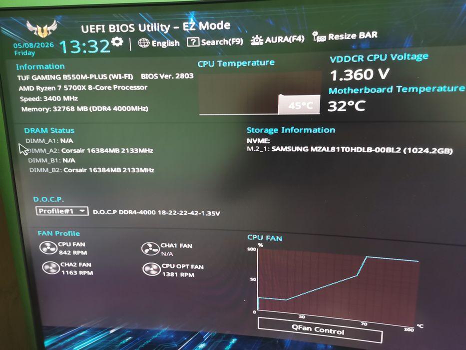 Pc Desktop Ryzen 7 5700x,Rx 6800xt 16Gb,32 gb Corsair RGB Ddr4 4000 mhz
