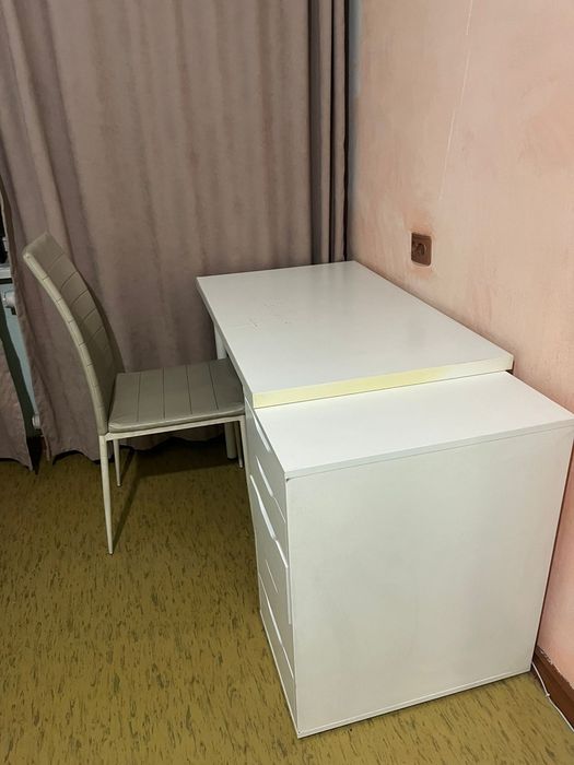 IKEA тумба с ящиками-белый + стол