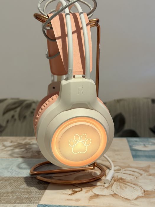 Слушалки с микрофон(светещи)