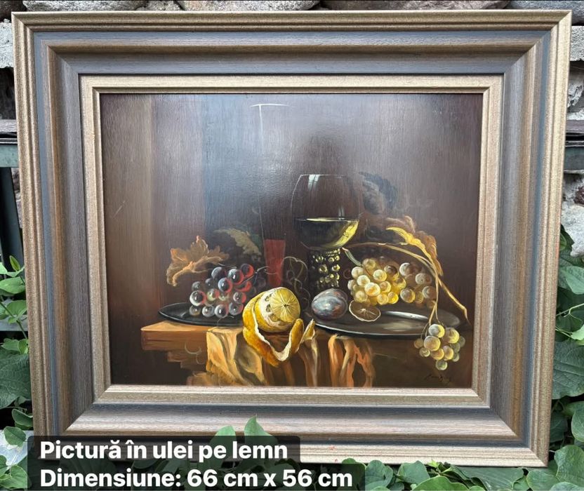 Tablou Vintage Pictat pe lemn