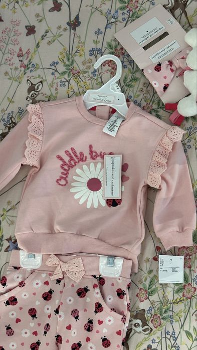 Set Nou 4 Piese Fetiță 12 Luni (80 cm) - Cupcakes and Cashmere