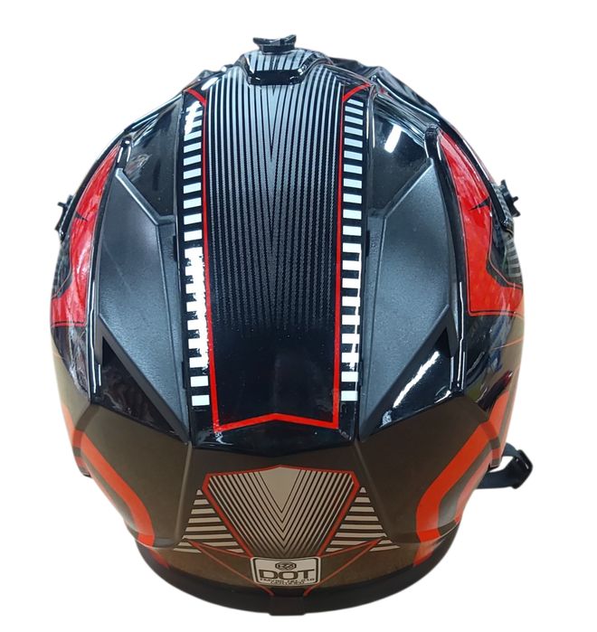 Мотокрос каска №3616 BLACK/RED L размер