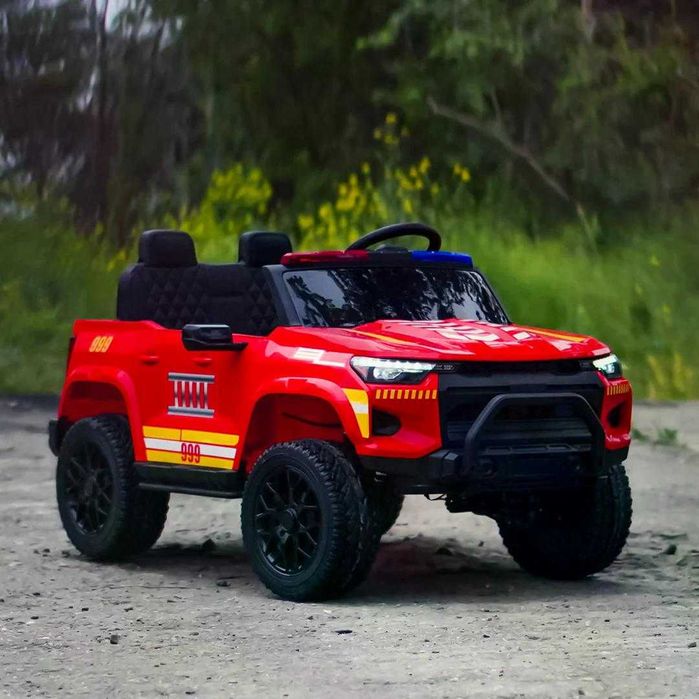 Masinuta electrica pentru 2 copii Kinderauto FirePatrol 4x200w, 24V