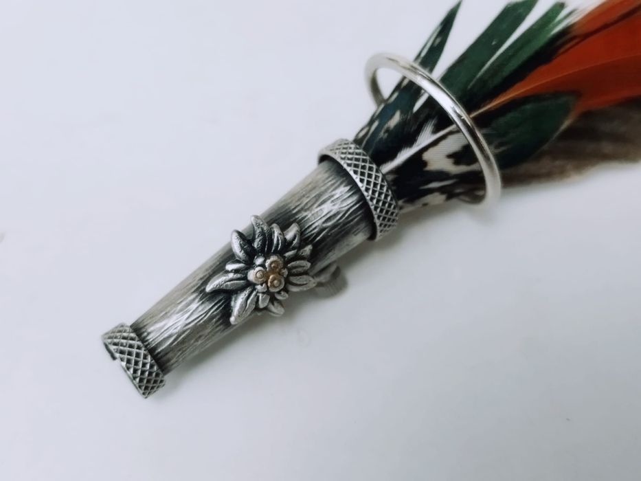 Panas accesoriu palarie vanator pene placat cu argint