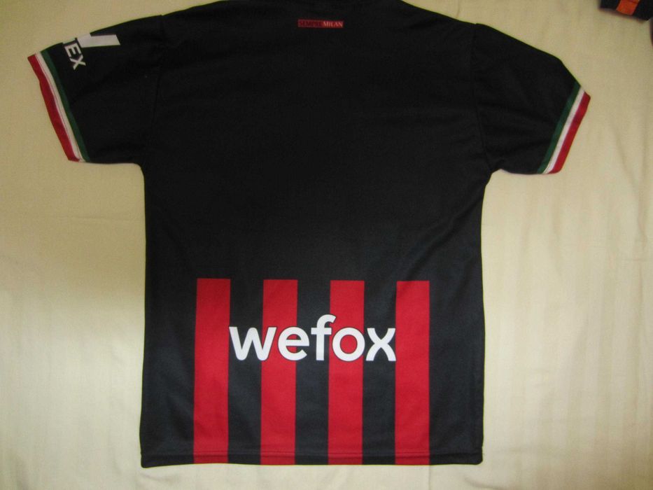 Tricou fotbal AC Milan, masura copil 175-176, poliester, stare f.buna