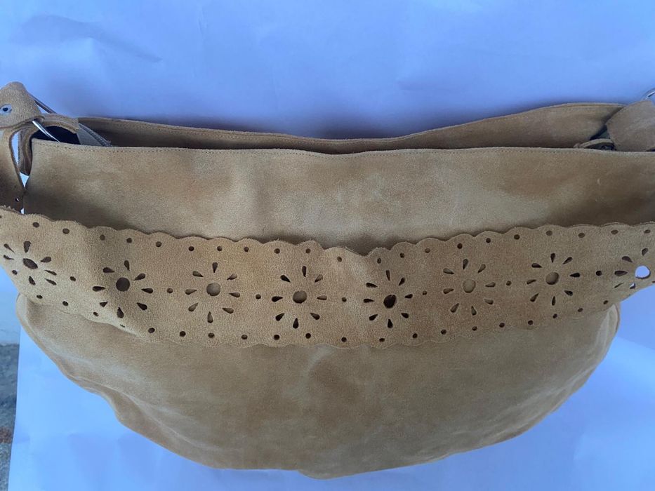 Set geanta si botine din piele intoarsa naturala