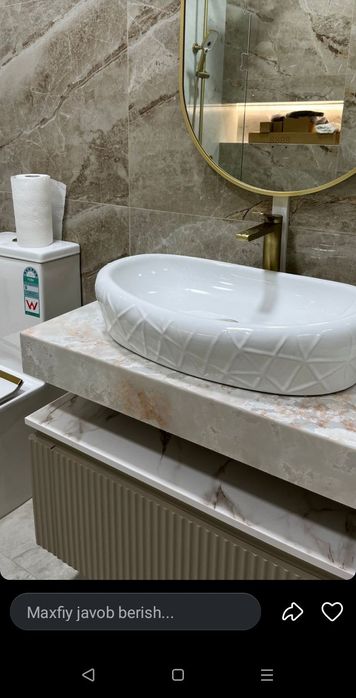 Санузел из искусственного камня