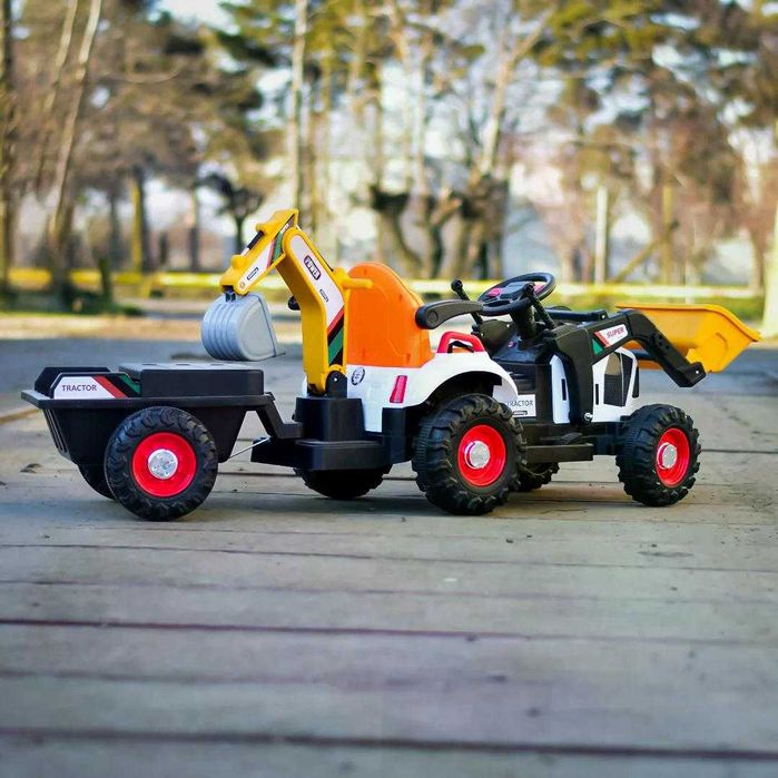 Tractoras electric pentru copii Kinderauto BJEJ1588E 2x35W, 12V white