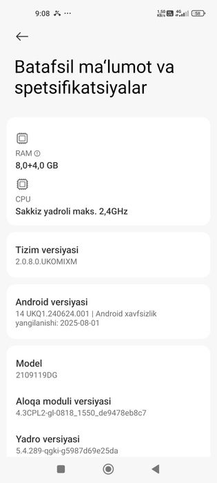 Xiomi 11 lite neo 5G