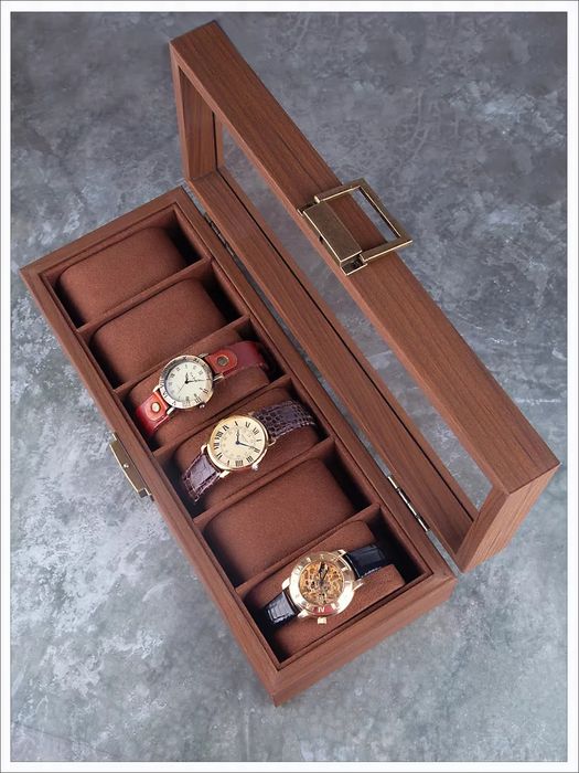 Шкатулка органайзер для часов и украшений дерево с замком