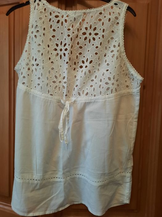 Bluza din bumbac cu broderie mărimea XL