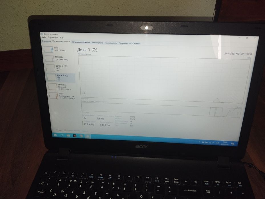 Acer Celeron 128 SSD+500 HDD