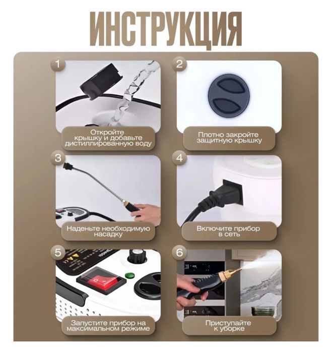 Пароочиститель-отпариватель 2в1.