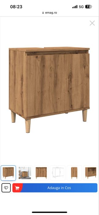 Dulap chiuveta , stejar artizanal,58x33x60cm, lemn prelucrat