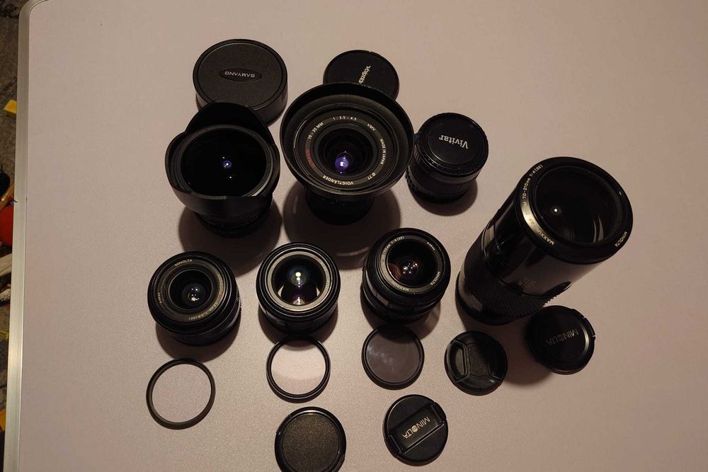 Lot obiective AF Montura A - Sony Alpha + Teleconvertor cu AF 2X