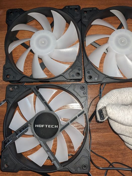 Вентилятор для корпуса ПК Hoftech RGB 120mm кулер PC cooler