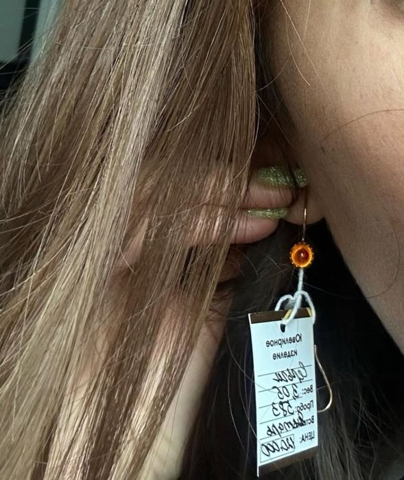 Серьги золотые, 583 пробы