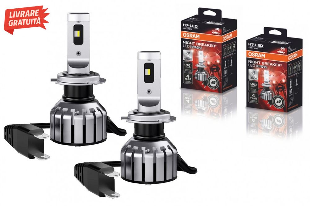 OSRAM NIGHT BREAKER H7 LED PRO GEN2 64210DWNBG2 Set 2 Becuri Auto Moto