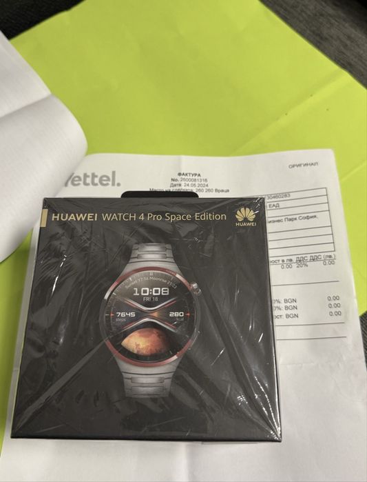 ЧИСТО НОВ 46mm Huawei Watch 4 Pro Space Edition Yettel Гаранция 2026г.