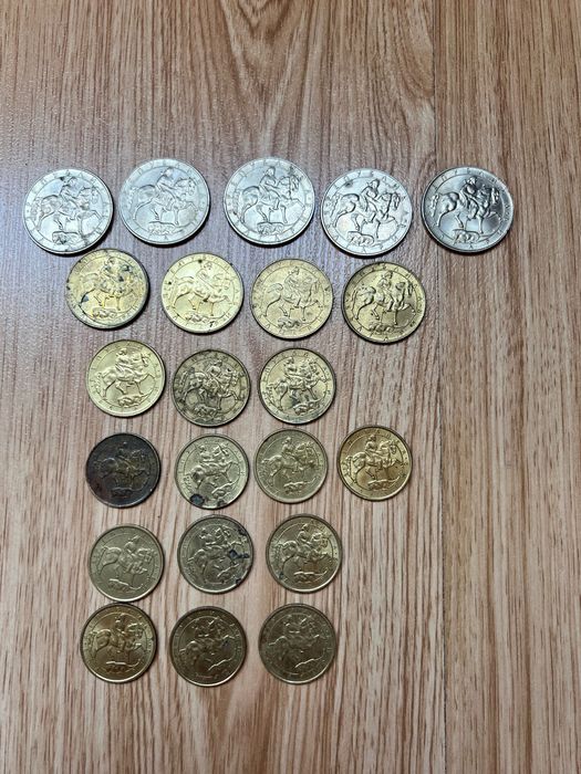 Лот от 30 монети 1992-ра и 97ма година 10лв. 5лв. 2лв и 1 лв