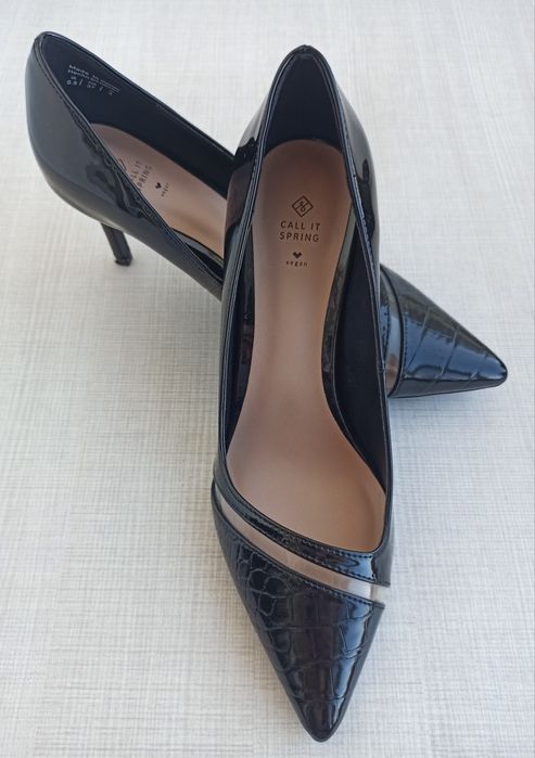 Stiletto din imitație de piele lăcuită Call it Spring - NOI