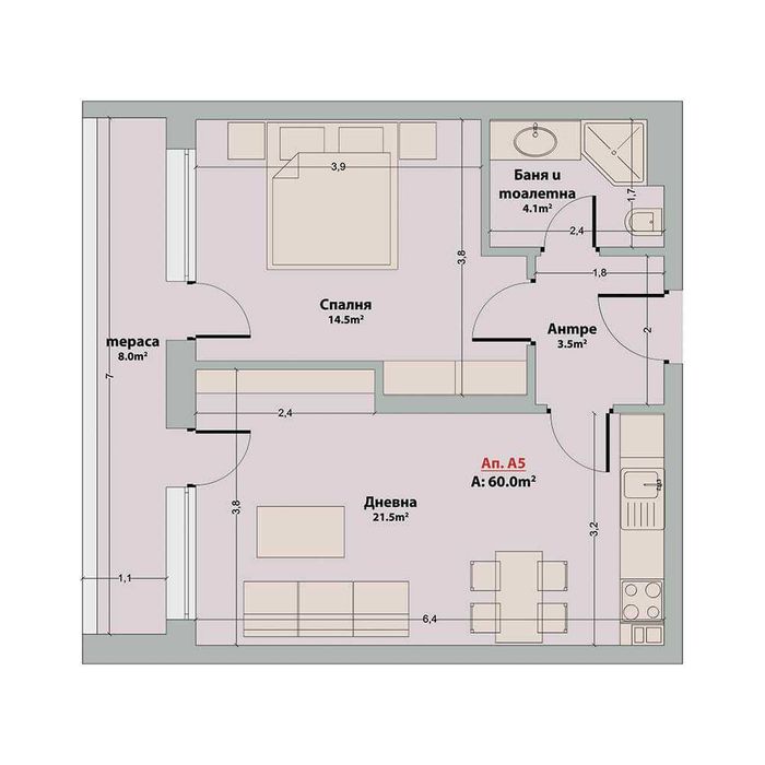 Продава се Двустаен апартамент в Банско - 92 кв.м за 502 €/кв.м - Снимка #11