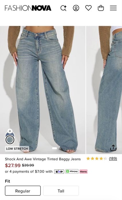 Дънки Fashion Nova Baggy