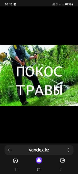 Покос травы спил деревьев