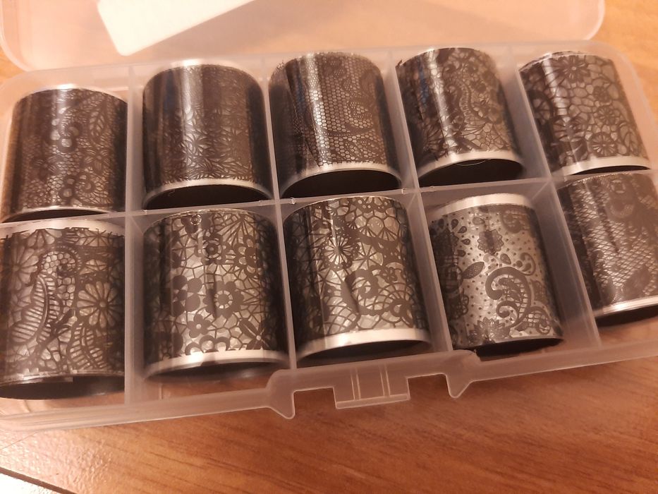 Фолио за нокти дантела 10 броя в кутия