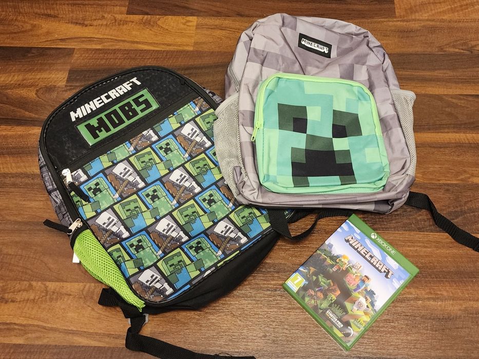 2 rucsacuri Minecraft + joc Minecraft Xbox One