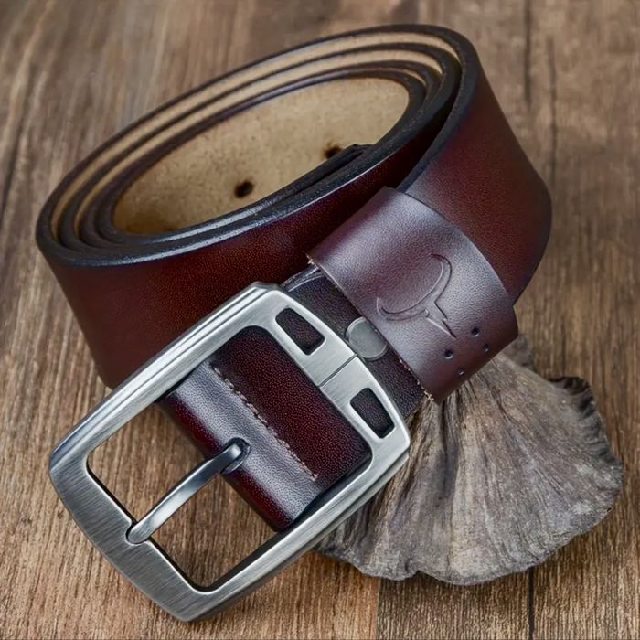 Мъжки, Спортни кожени колани /Черна и кафява луксозна естествена кожа!