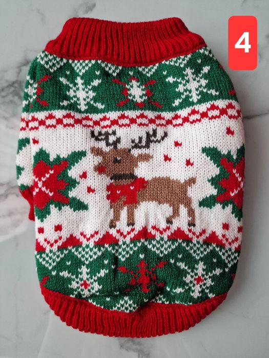Коледни дрешки за кученца и котки от XS до L; пуловер за куче и коте