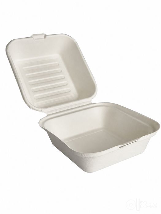 Bento tortlar uchun ekologik oziq-ovqat qutisi, shakarqamishdan tayyor