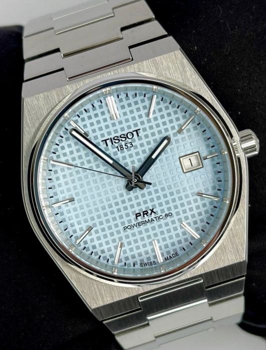 tissot prx ice blue powermatic 80