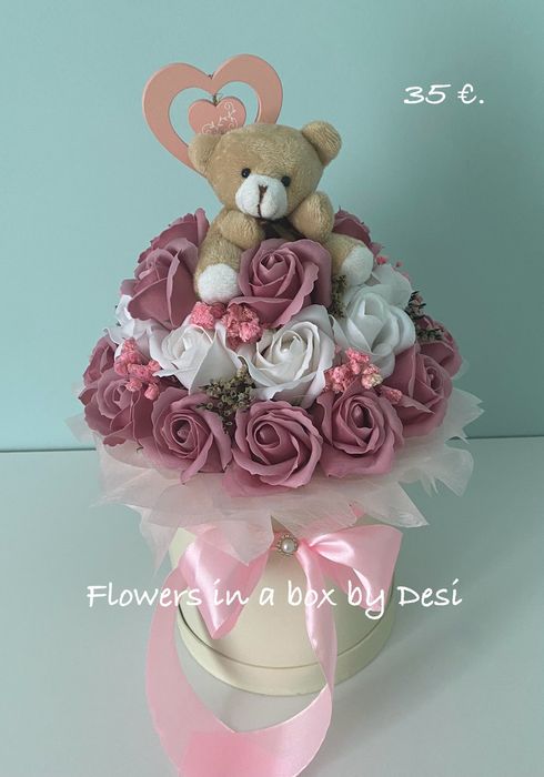 Букет от рози в кутия – подарък за Свети Валентин