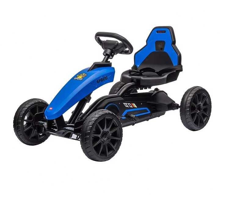 Kart pentru copii Nichiduta Speed Blue, structura metalica,  roti EVA, scaun reglabil, greutate maxima admisa 30 kg, dimensiune 100 x 58 x 58.5 cm