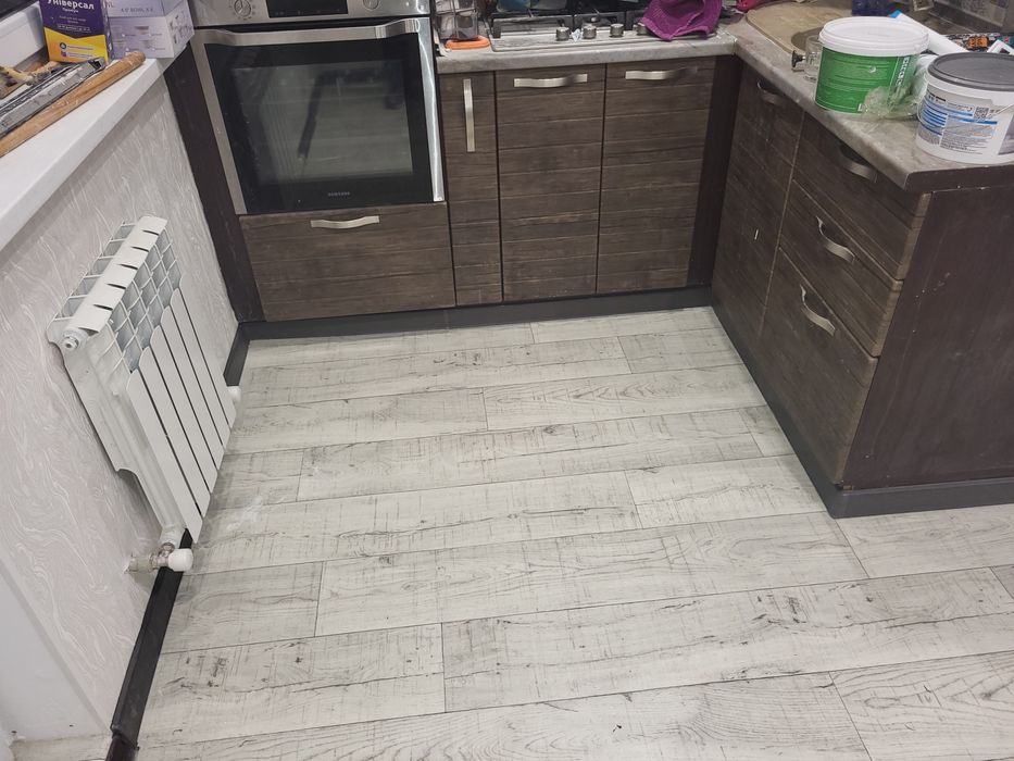 Укладка линолеум - ковролин